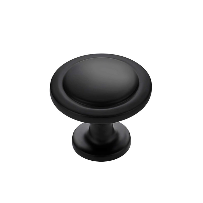 Ravinte 5 Pack 1-1/4 inch Kitchen Cabinet Knobs Matte Black Dresser Zinc Pulls Door Drawer Handles for Dresser Drawers - Image 1